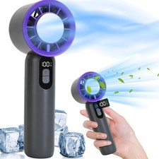 Portable Handheld Turbo Fan with Ice Cooler 100 Speed Travel Outdoor Cooling Fan