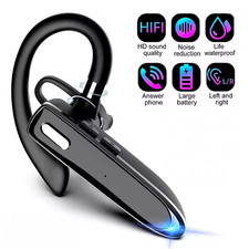 Trucker Wireless Headset Bluetooth Earpiece Dual Mic Earbud Noise Cancelling