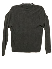Dockers Mens Large Gray Acrylic Long Sleeve Crew Neck Sweater