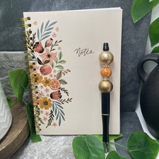 5X7" Journal Lined 100 Pages Spiral Notebook  Matching Pen Bundle New 4