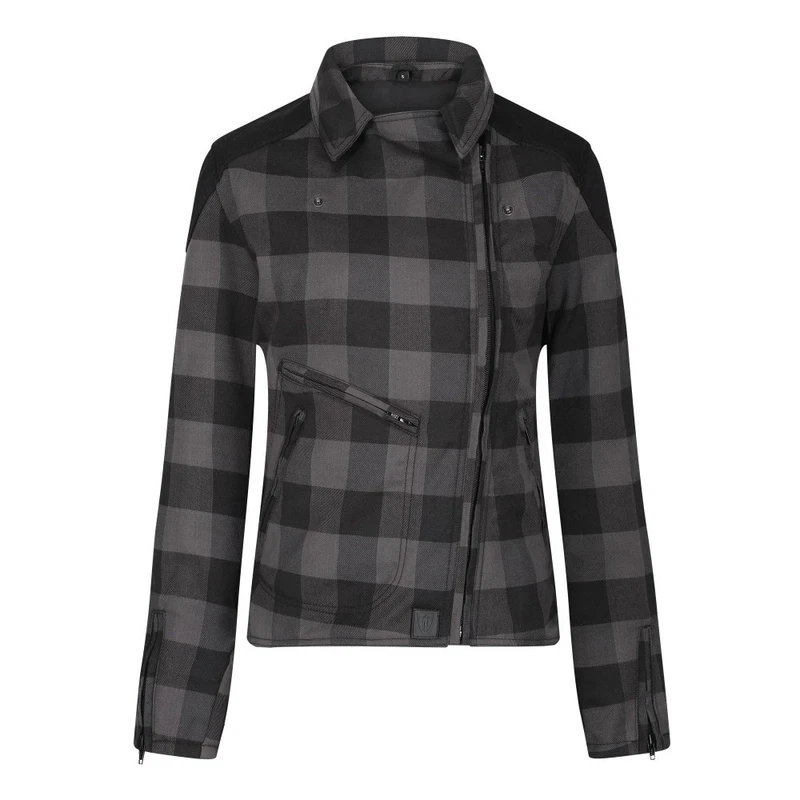 MotoGirl Jessie Flannel Lady Checked Grey, photo 2 of 10