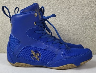 Hayabusa Pro Boxing Shoes Lace Up Blue Mens Size 8 EUC
