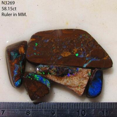 Rough Boulder Opal 58.15 ct 100% Australian Natural Rough Opal From QLD N3269