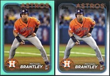 2024 Topps Series 2 Michael Brantley #381 Aqua & Base - Houston Astros
