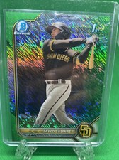 2022 Bowman Chrome Zayed Salinas Bowman 1st Green Shimmer Refractor /99 Padres