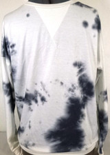 SHEIN-Womens Tie Dyed Pullover Sweatshirt, Small-White/Gray-Casual-Soft  Warm 