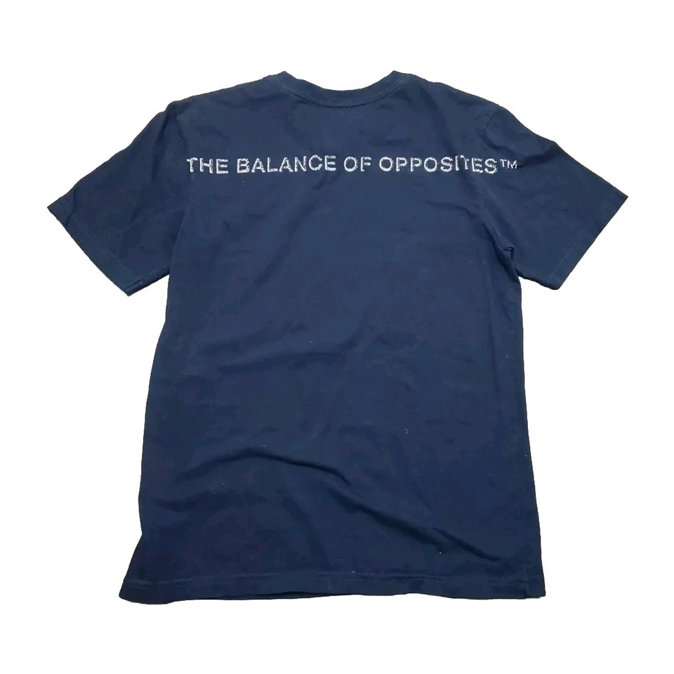 Camiseta deportiva grande RVCA VA para niño grande azul marino con logotipo blanco algodón cuello redondo Foto 2 de 3