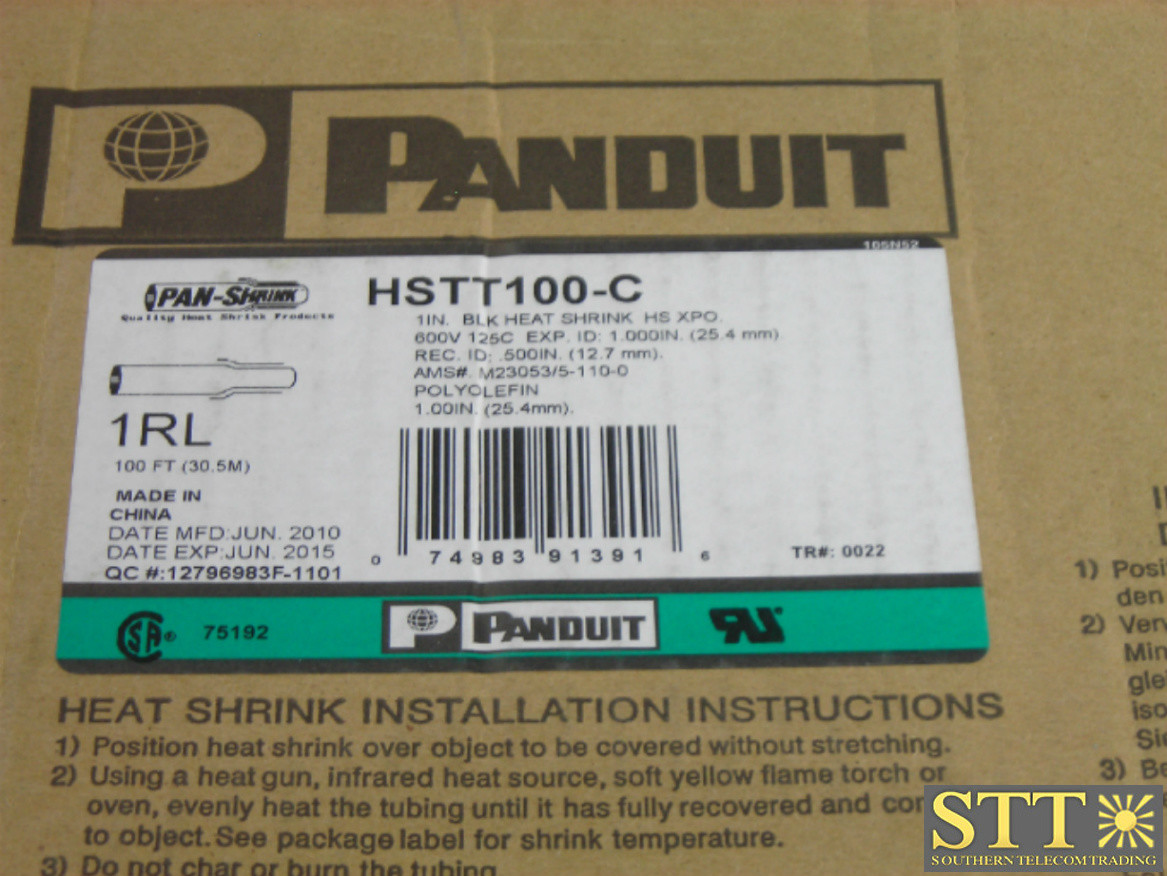 HSTT100C PANDUIT HEAT SHRINK TUBING 1 IN X 100 FT NEW eBay