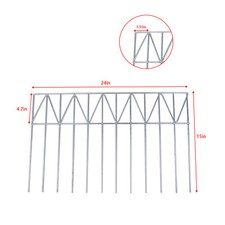 5/10/15 Pack Animal Barrier Fence Galvanized Steel No Dig Fence for Outdoor Yard