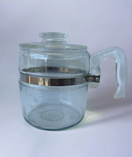 Vintage Pyrex Flameware 6-Cup Percolator Glass Coffee POT & LID ONLY 7756