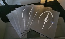 6 Pack of Mead Five Star 2 Pocket Folders- Black; Sports; Football