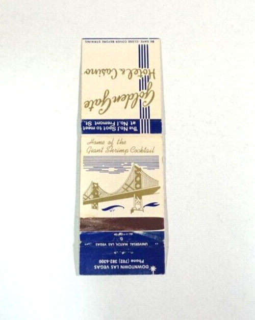 Matchbook Golden Gate Hotel & Casino Downtown Las Vegas Giant