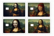 Mona Lisa Horror Credit Debit ATM Card Skin Sticker Jason Freddy Michael Fan Art