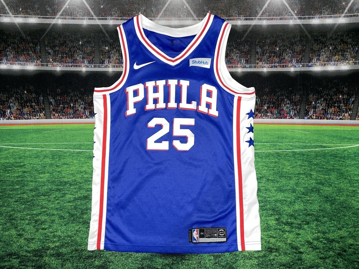 Ben Simmons #25 Philadelphia 76ers Swingman Nike Jersey Sz Medium