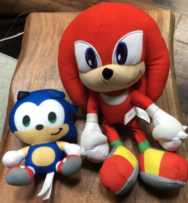 Sonic The Hedgehog 6   & Knuckles 11'' Soft Plush Twin Toys New / w/o Tags