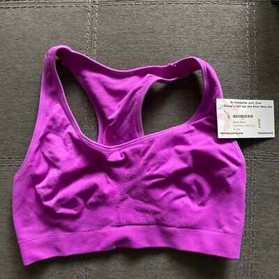 Simply Active Purple Sports Bra - Size Large