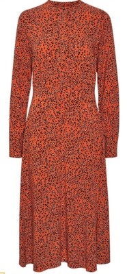 Part Two Women s Midi Dress Leopard Print Organde Button Up Dress