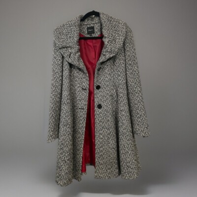 Express Peacoat- size small-  tweed- Wool Blend buttons 2008