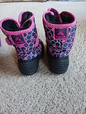 Girls Kamik Kids Snow Boots Size 7 Pink