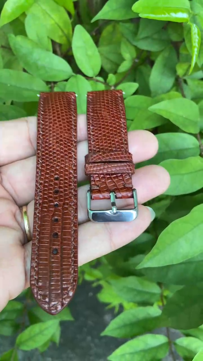 Bracelet De Montre En Cuir Véritable 20mm - Marron, Fabrication Italienne, Neuf