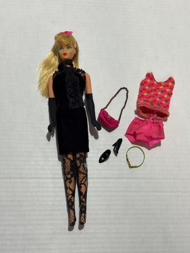 BARBIE TWIST 'N TURN TNT #1160 SUMMER SAND BLONDE 1968 DATE AT EIGHT OUTFIT VTG