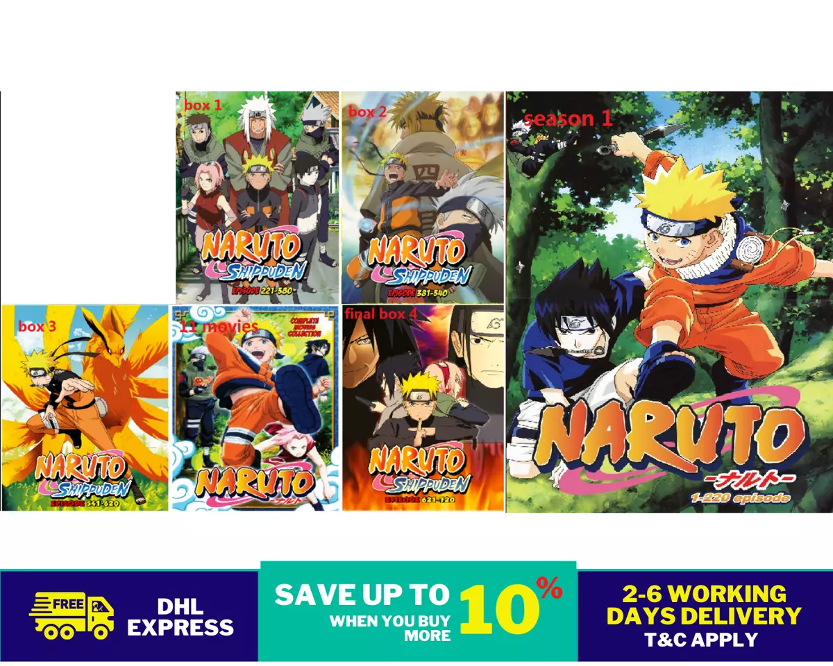 Naruto Shippuden DVD & Naruto Tv Series DVD Complete Animation 1-720 Episode