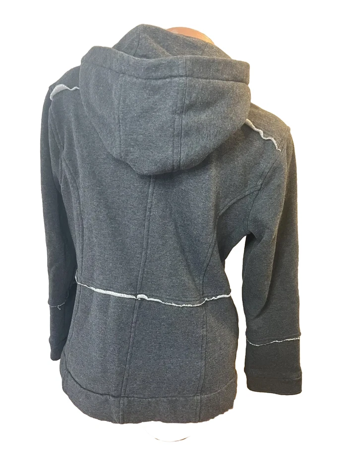 MOSSIMO винтажный Y2K флисовая куртка XL серый необработанный кромки  - Изображение 4 из 4