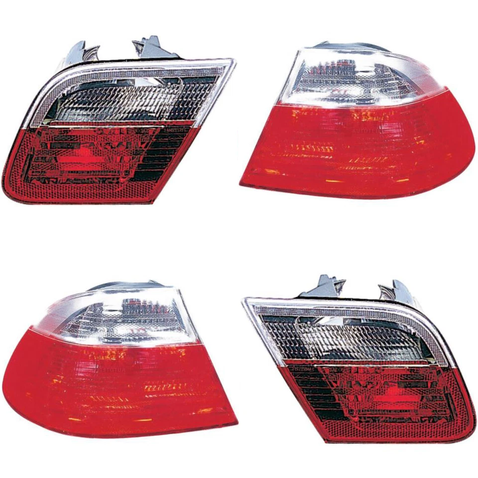 Heckleuchten Set innen und außen links + rechts für BMW 3er Coupe E46