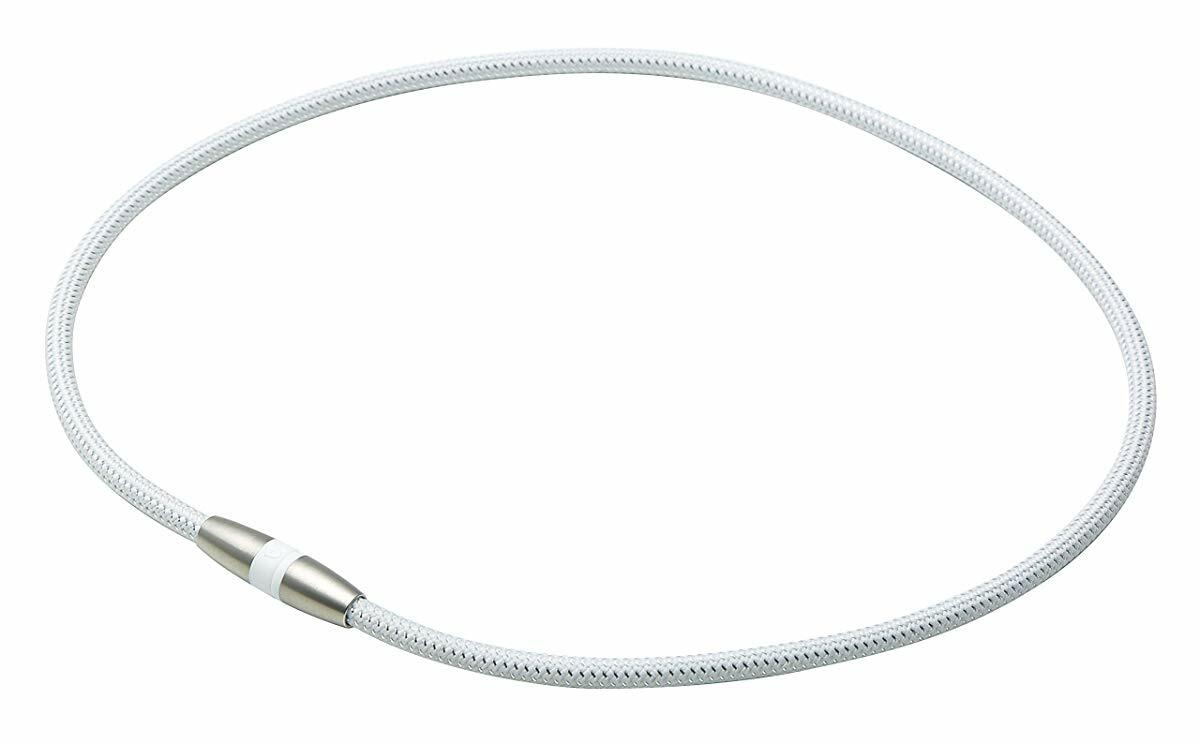 phiten Necklace RAKUWA Magnetic Titanium Necklace White / Silver