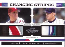 2004 Prestige Curt Schilling Changing Stripes Jersey Patch /25 💎 6 Color Patch 