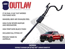 3"-2.3/4" Cat Back Stainless Steel Exhaust For Silverado 1500 6.2L V8 ZR2 Model