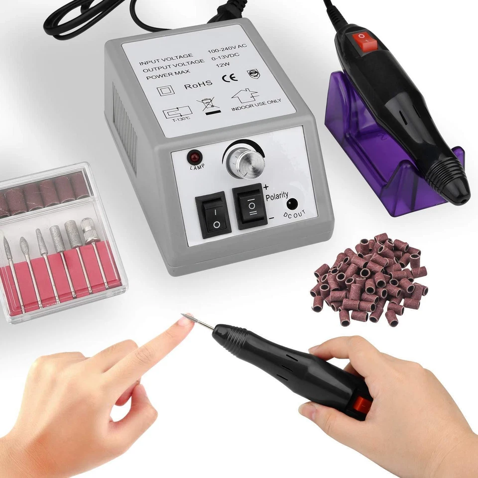 New Electric Nail File Drill Manicure Machine Art Acrylic Pedicure Tool Set - Image 3 of 4