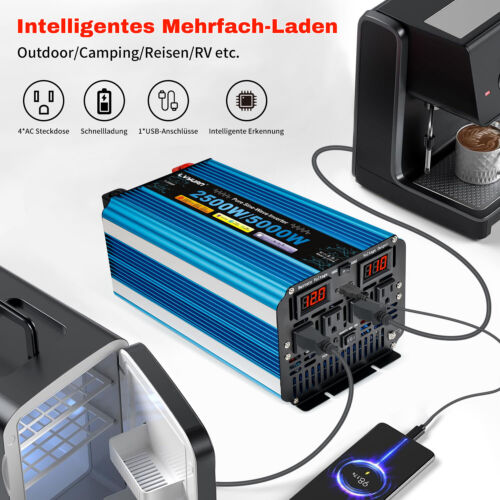 2500W 5000W 4AC Power Inverter Pure Sine Wave 12V to 110V 50Hz/60Hz with Remote - Picture 9 of 12