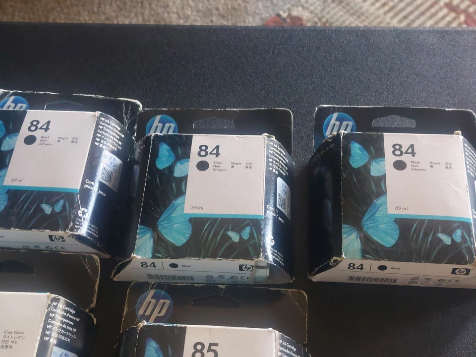 2014/6 GENUINE SET 7 HP #84/85 INKS DESIGNJET 90 130 C5016A C9427A-C9428A-C9429A - Image 2 of 4