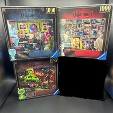 Set of 3 Ravensburger Disney Villainous 1000 Piece Puzzles with Collector Pieces