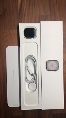 Apple Watch Series 8 41mm Silver Aluminum - White Sport Band MP6L3LL/A