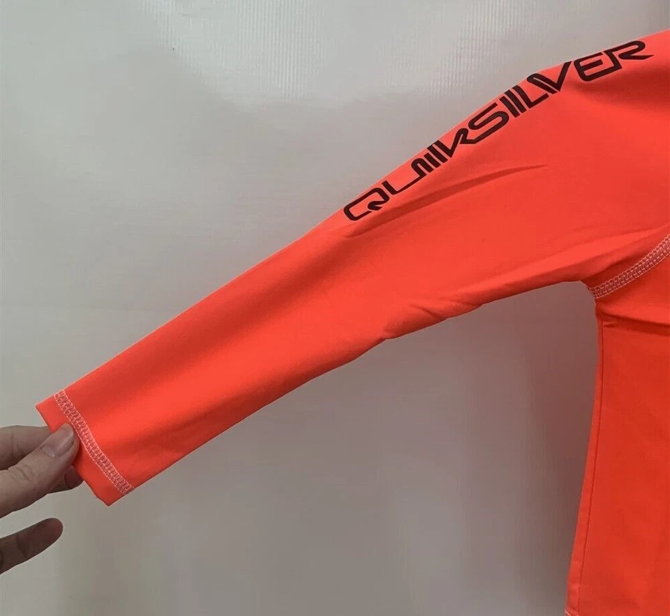 Quiksilver Youth Boys On Tour manga larga rashguard en coral neón elige la talla Foto 2 de 4