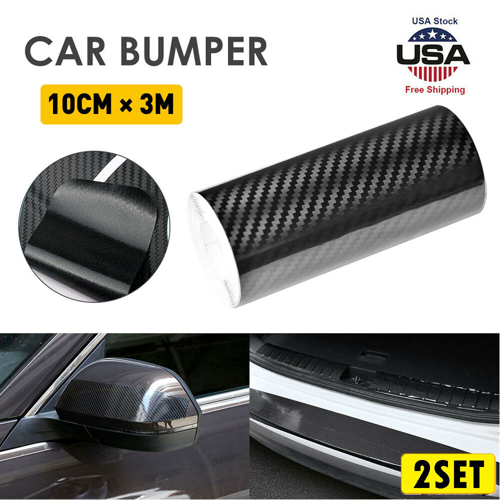 2X 10FT Car Door Protector Sill Scuff Cover Sticker Bumper Body Anti-Scratch Str