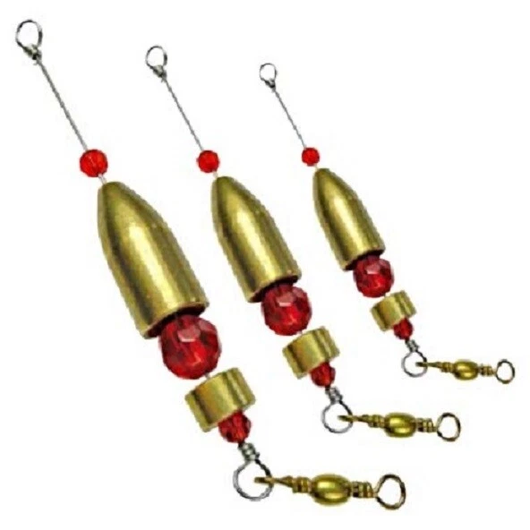 Raubfischsystem Carolina Rig Texas Rig fertige Messingausführung 7g 10g 14g Behr