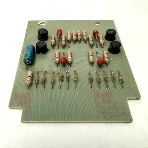 Vintage Circuit Board Computer Card 4 GE transistors 4.25" x 3.25 green - Picture 11 of 11