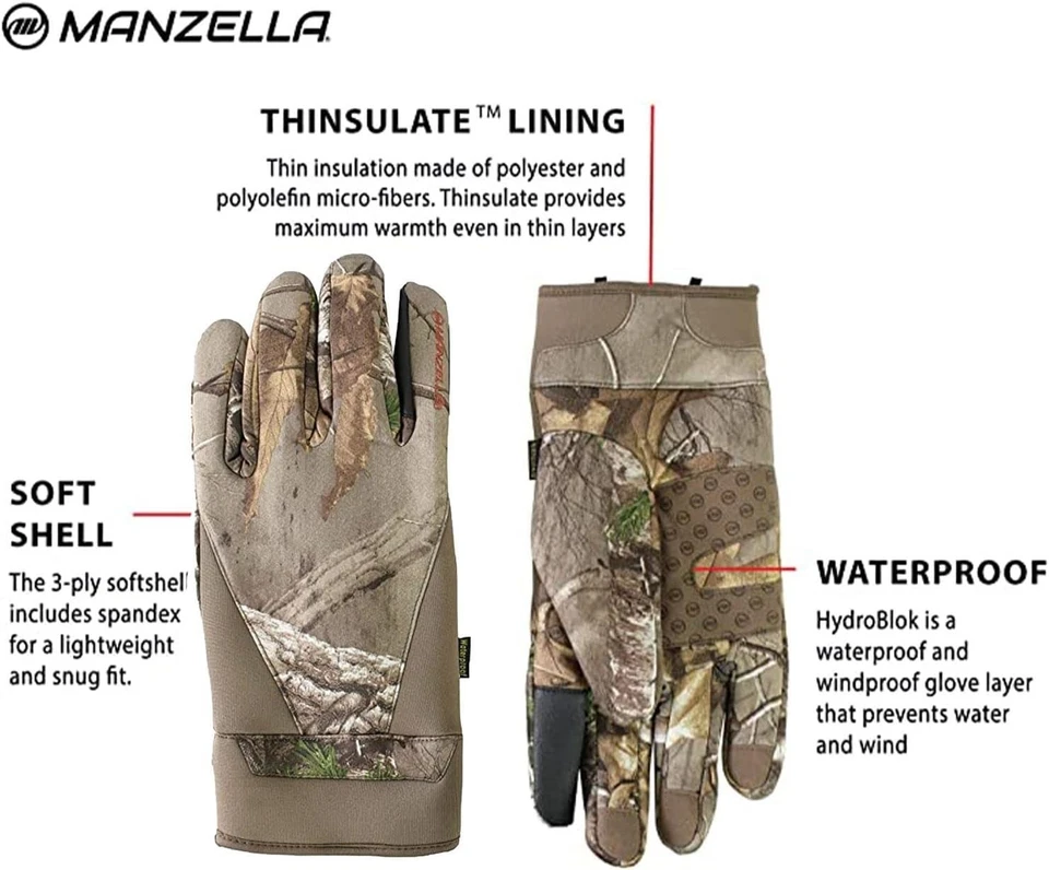 Windproof Hunting Gloves for Men, Touchscreen Compatible - Image 4 of 4
