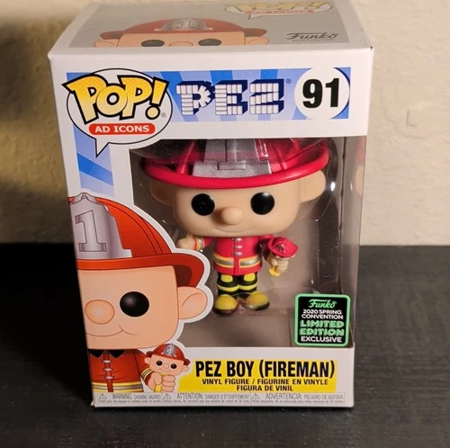 Funko Pop! PEZ Boy (Fireman) Vinyl Figure #91 MJL191211 Ad Icons Theme