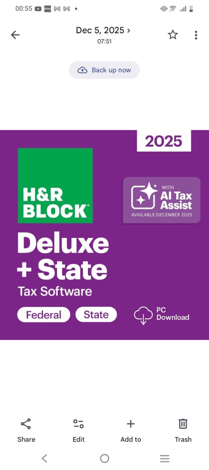 H&Amp;R Block Tax Software Deluxe &Amp; State 2025 Win/Mac (Within 30 Mins Delivery)