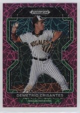 2022 Panini Prizm Draft Picks Neon Pink Velocity Demetrio Crisantes #PDP198 1k2s