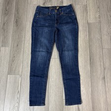 Seven 7 Tummyless High Rise Skinny Women  s Size 8 Blue Stretch Jeans Denim