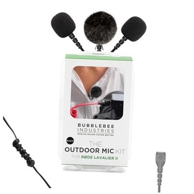 Bubblebee Outdoor Mic Cover Kit for RODE Lavalier II & RODE Wireless Pro Black