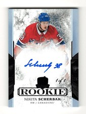 2017/18 Upper Deck UD The Cup Nikita Scherbak Black Rookie Card RC Auto 1/1