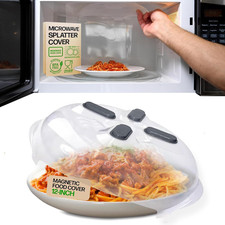 Magnetic Microwave Splatter Cover, 12-Inch BPA-Free, Dishwasher Safe, Graphite
