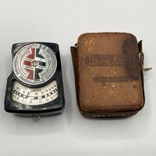 Vintage DeJur Amsco Exposure Light Meter w/ Leather Case *READ*