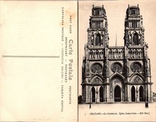 Orleans France La Cathedrale Eglise Sainte Croix Postcard Unposted Vintage